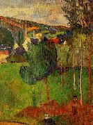 Paul Gauguin View of Pont Aven from Lezaven oil painting reproduction